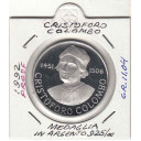 1992 Medaglia in argento Fondo Specchio Cristoforo Colombo 